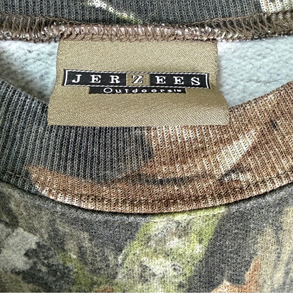 Vintage Y2K Camo Sweatshirt Jerzees Outdoors Mossy Oak Style Crewneck Medium - Picture 2 of 6